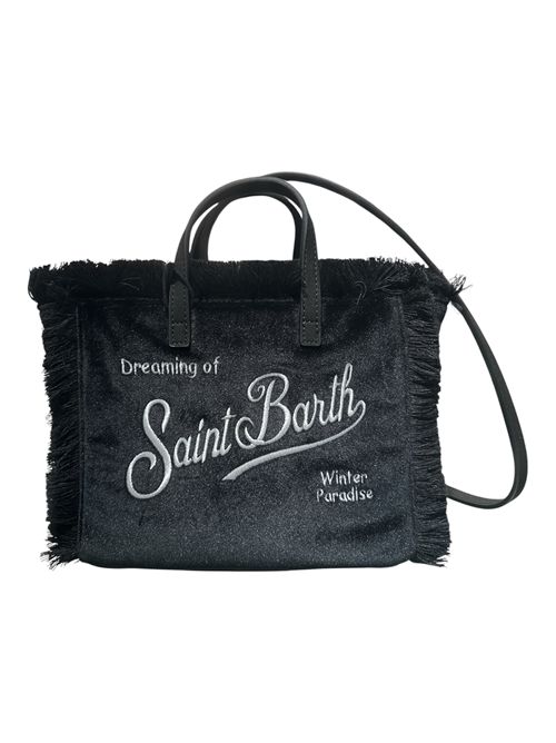 Borsa a mano Vanity Mini Velvet in velluto e faux suede nero SAINT BARTH | MINI VELVETNERO